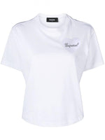 White Logo Print T-Shirt 1