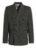 Black Tonal Double Breasted Blazer 1