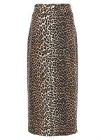 Leopard Print Organic Cotton Midi Skirt 1