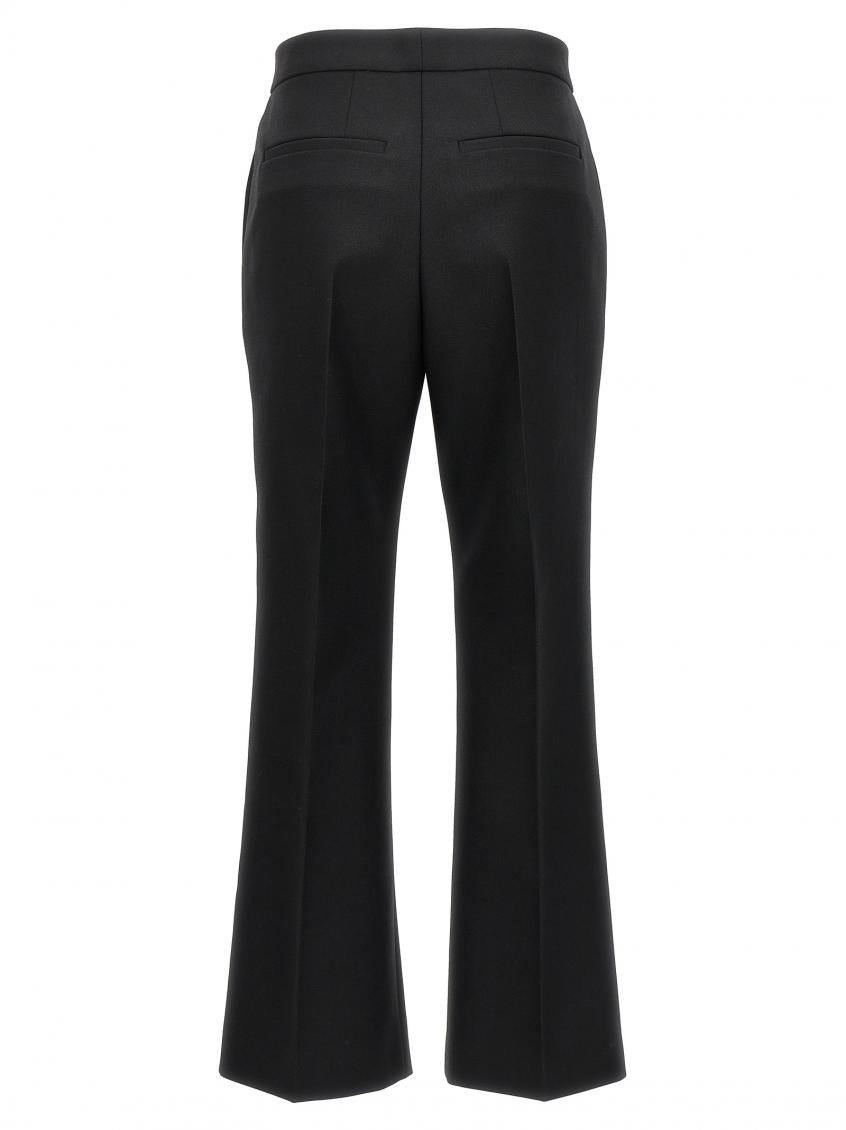 Black Pleated Wool Trousers 3