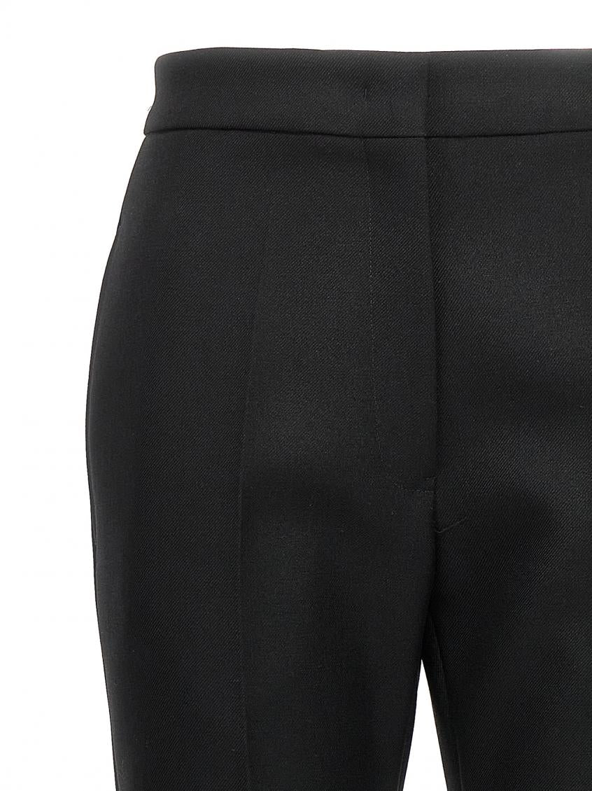 Black Pleated Wool Trousers 4