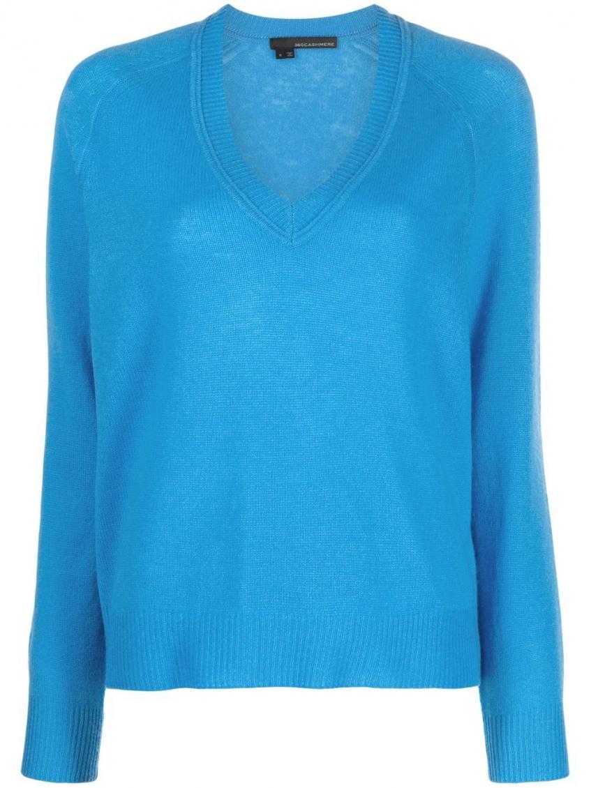 Blue V-neck Sweater 1