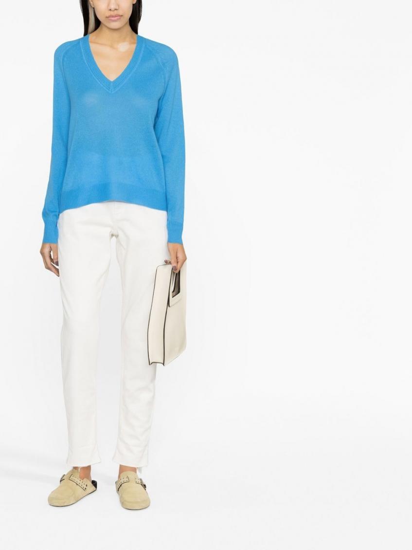 Blue V-neck Sweater 3