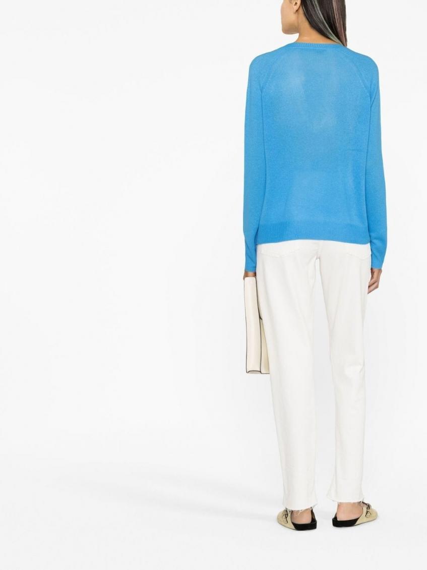 Blue V-neck Sweater 4