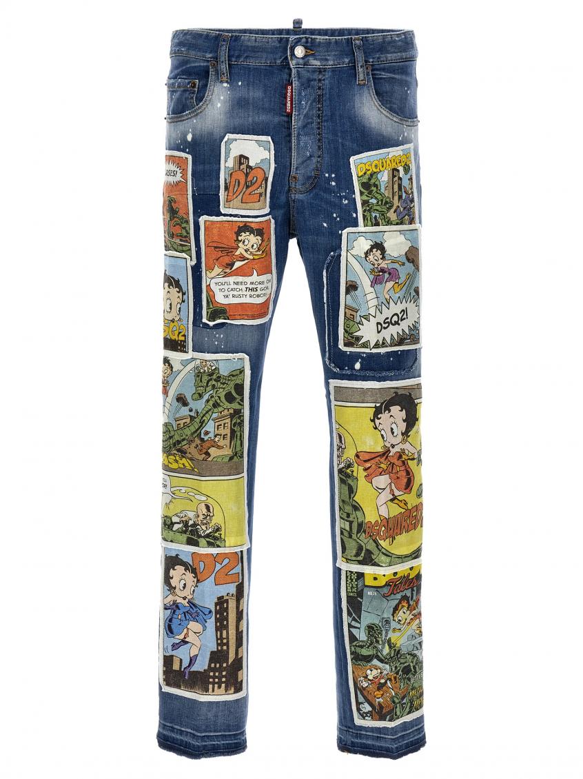 Multicolor Patchwork  Jeans 1