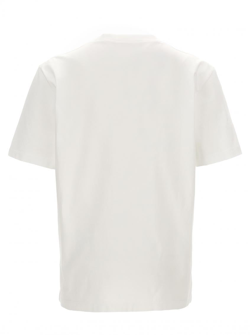 White Logo Print T-shirt 2