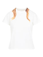 Off White Crew Neck Cotton T-Shirt 1
