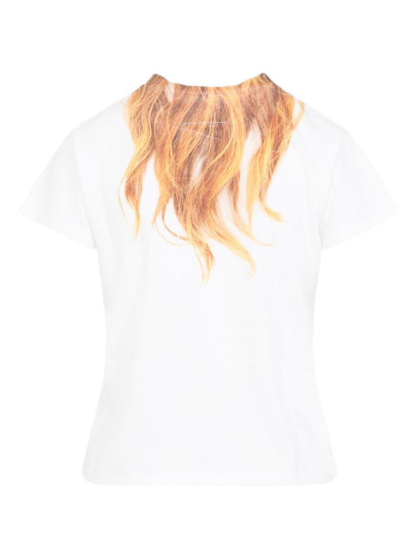 Off White Crew Neck Cotton T-Shirt 2