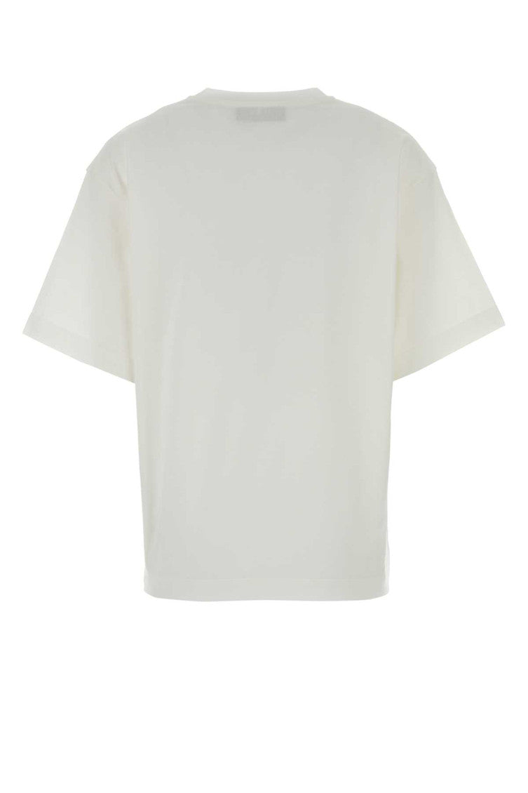 White  Crew Neck Patchwork T-shirt 2