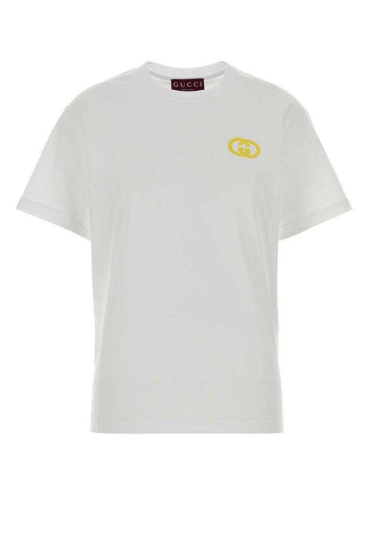 White Crew Neck Logo T-shirt 1