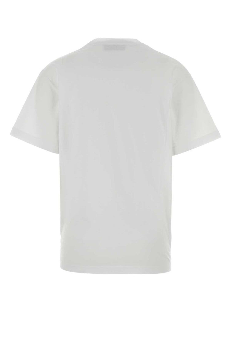 White Crew Neck Logo T-shirt 2