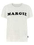 White Round Neck Printed T-shirt 1