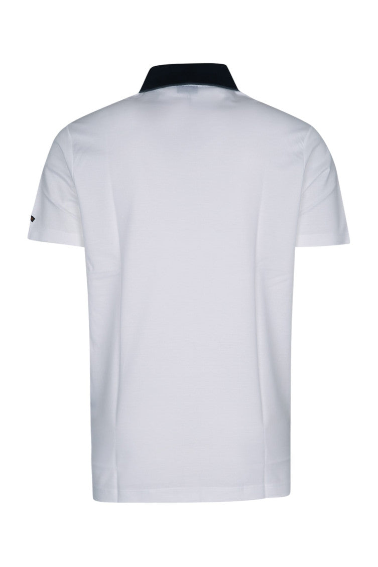 White Short Sleeves Logo Polo 2