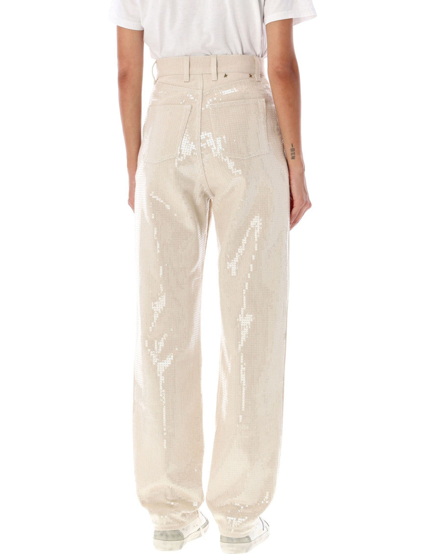 Beige Kim Sequin Jeans 2