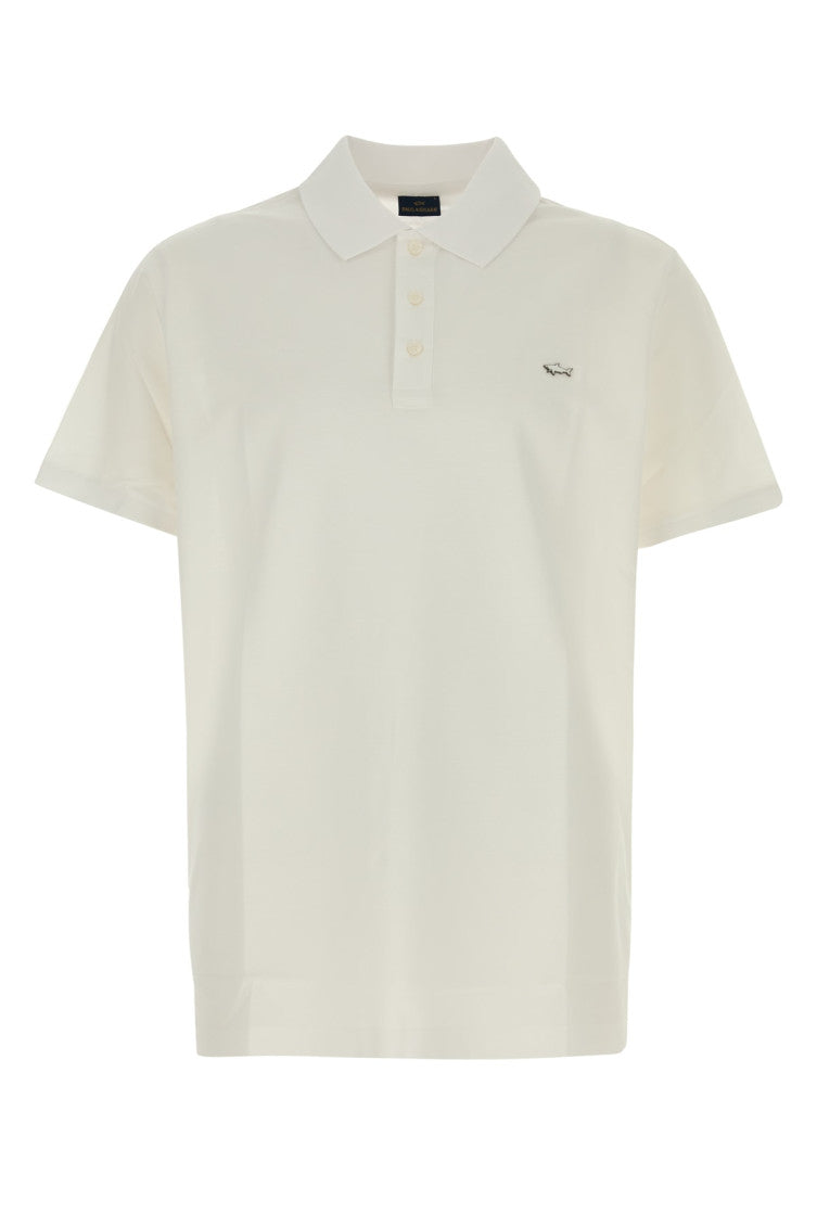 White Short Sleeves Logo Polo 1