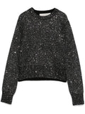 Black Sequined wool blend jumper 1