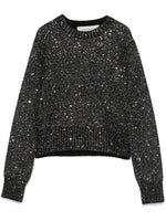 Black Sequined wool blend jumper 1