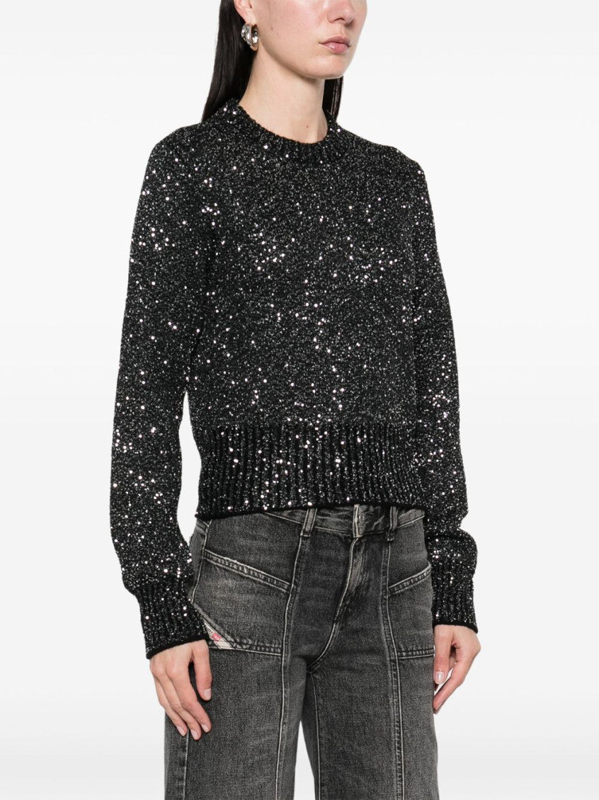 Black Sequined wool blend jumper 3