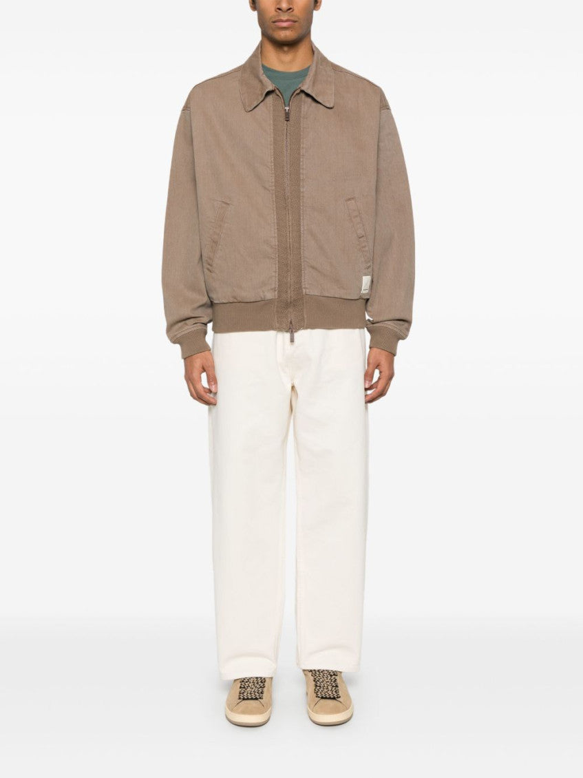 Brown Long Sleeves Logo Jacket 4
