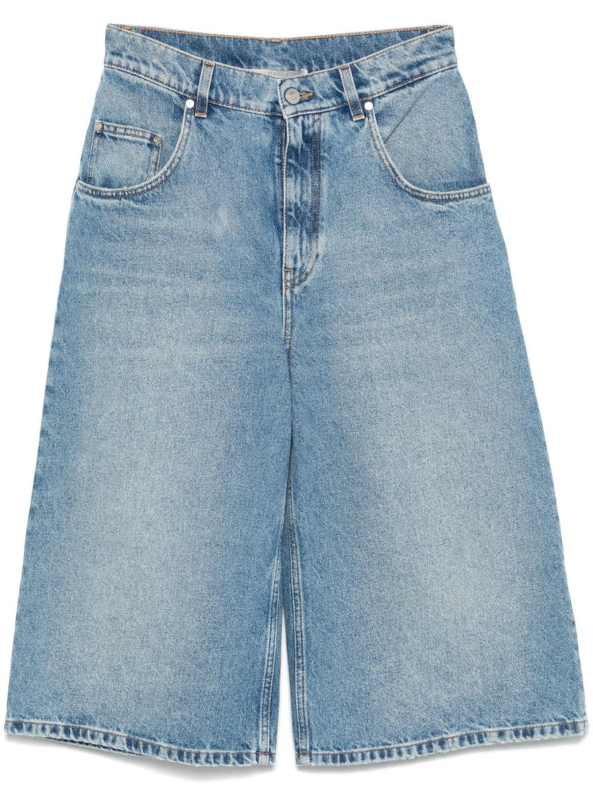 Sky Blue Denim Cotton Bermuda Shorts 1