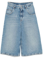 Sky Blue Denim Cotton Bermuda Shorts 1