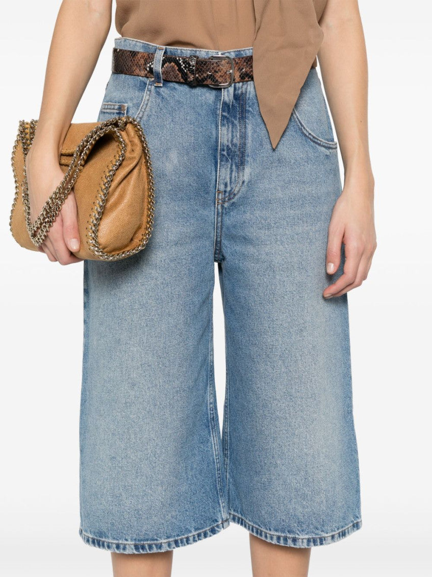 Sky Blue Denim Cotton Bermuda Shorts 2