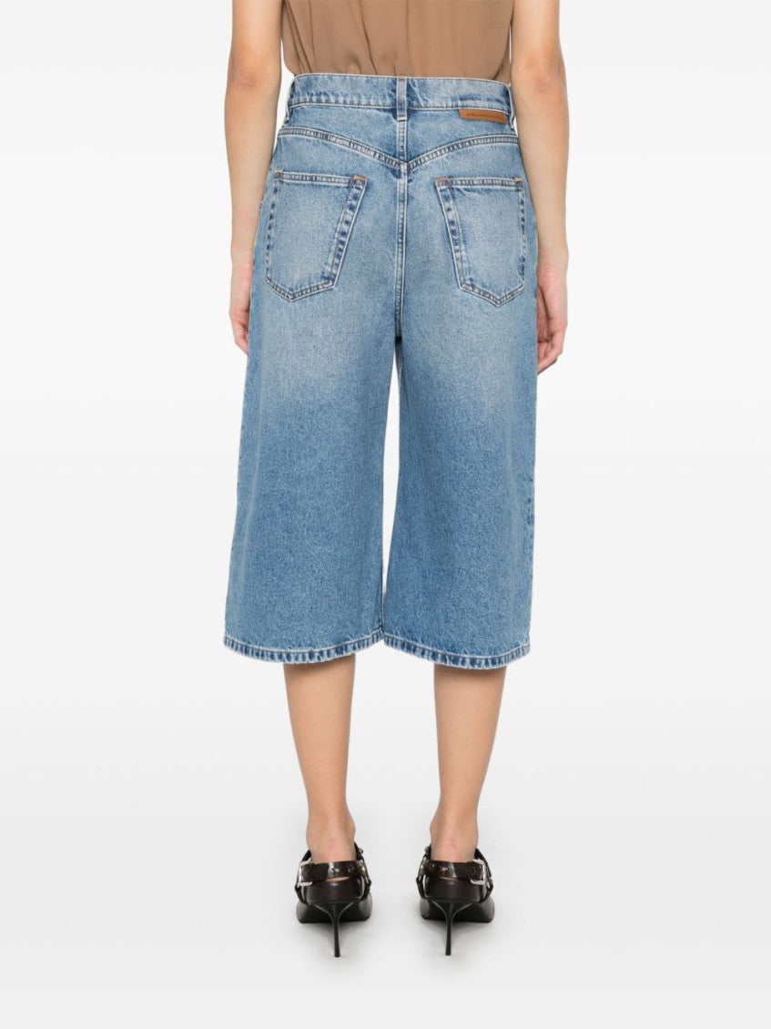 Sky Blue Denim Cotton Bermuda Shorts 3