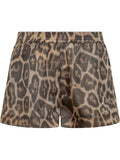 Brown Leopard Print Shorts 1