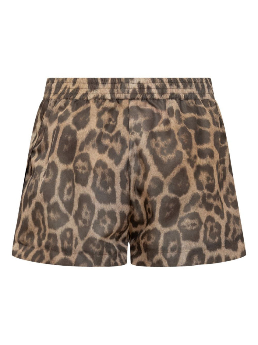 Brown Leopard Print Shorts 2