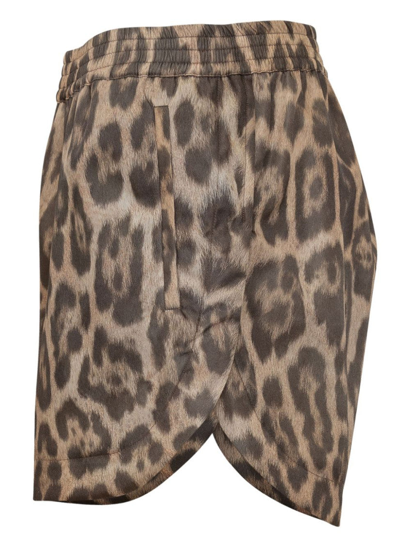 Brown Leopard Print Shorts 3