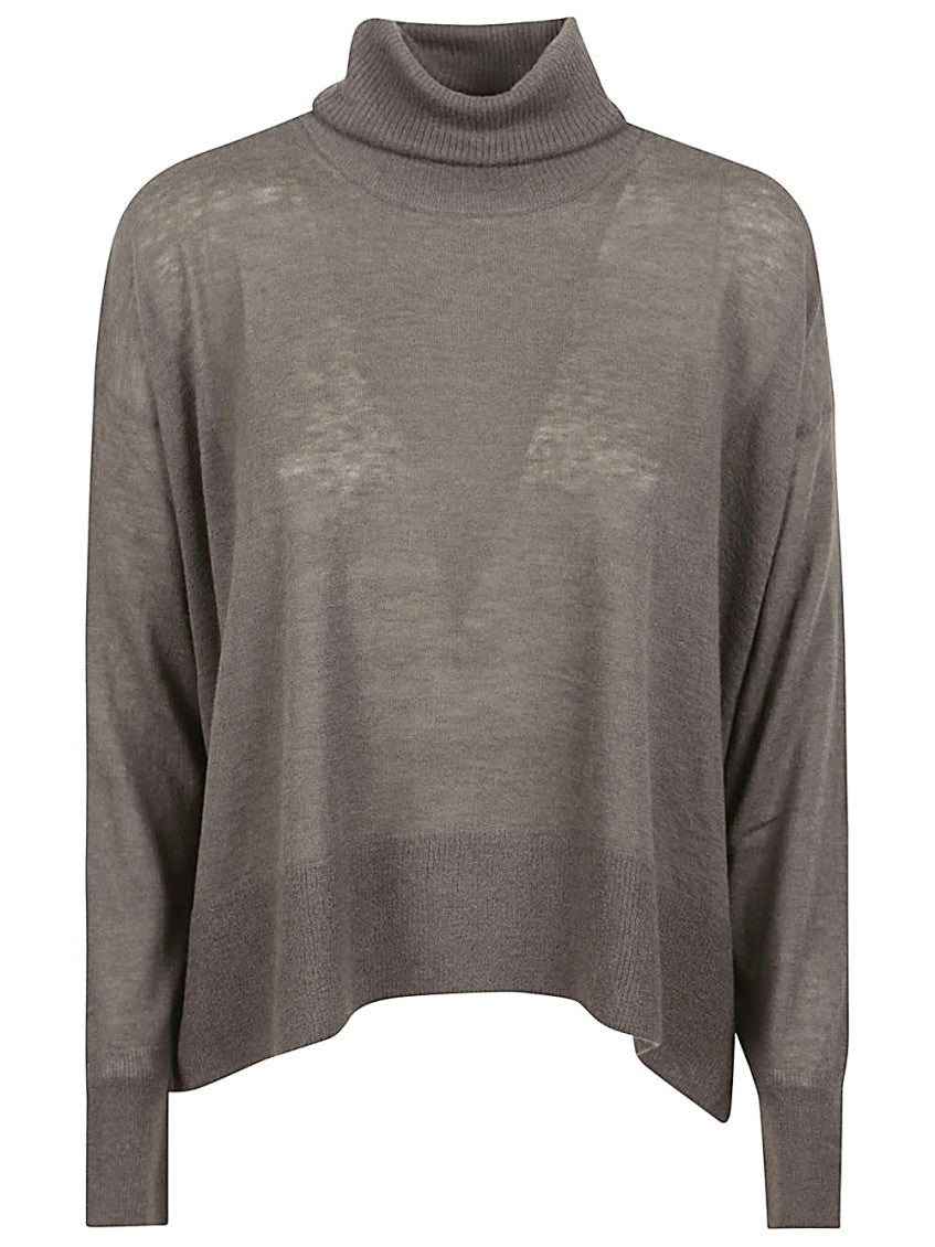 Khaki High-neck Sweater 1