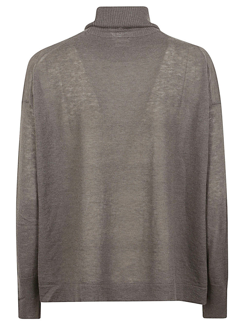 Khaki High-neck Sweater 2