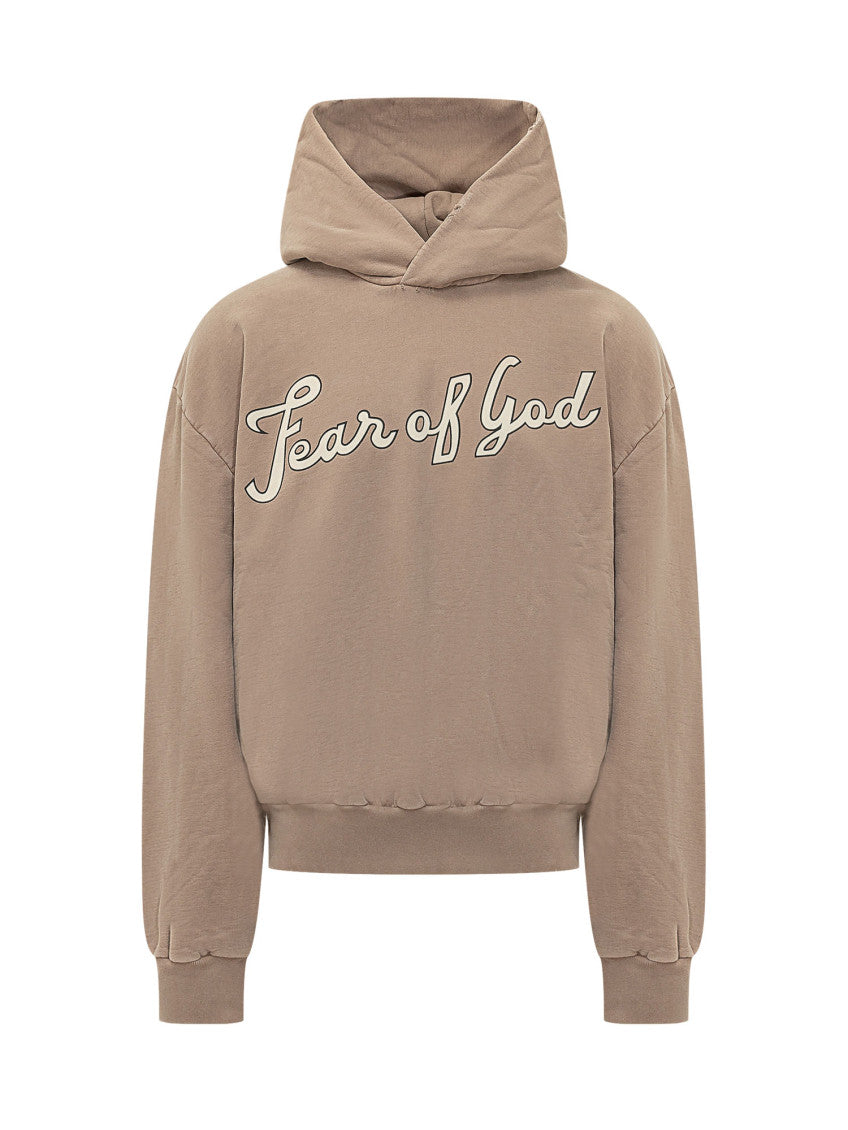 Beige Pearl Logo Hood Sweatshirt 1