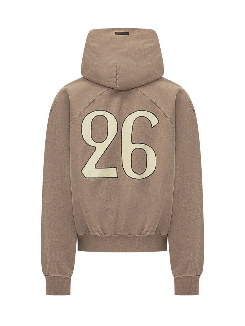 Beige Pearl Logo Hood Sweatshirt 3