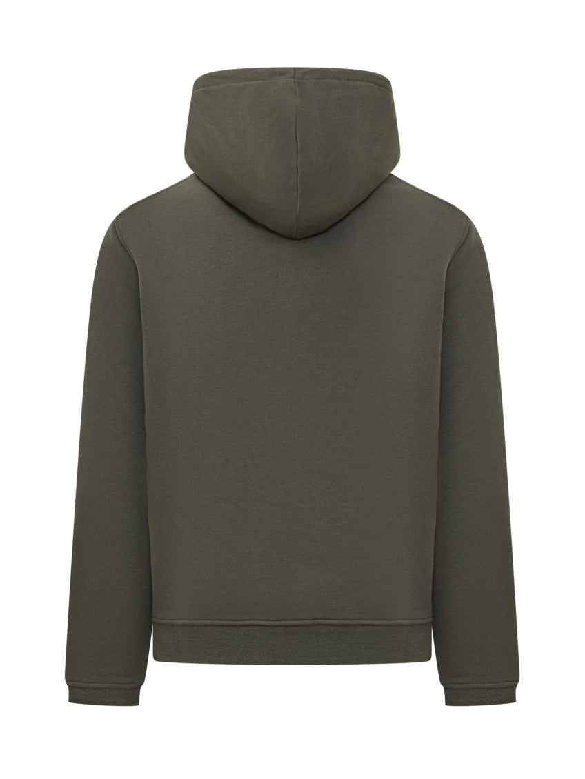 Green Solid Hood Sweatshirt 3
