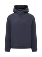 Blue Solid Hood Sweatshirt 1