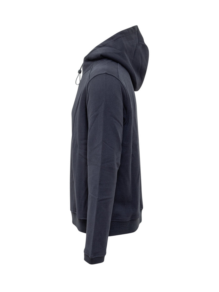 Blue Solid Hood Sweatshirt 2