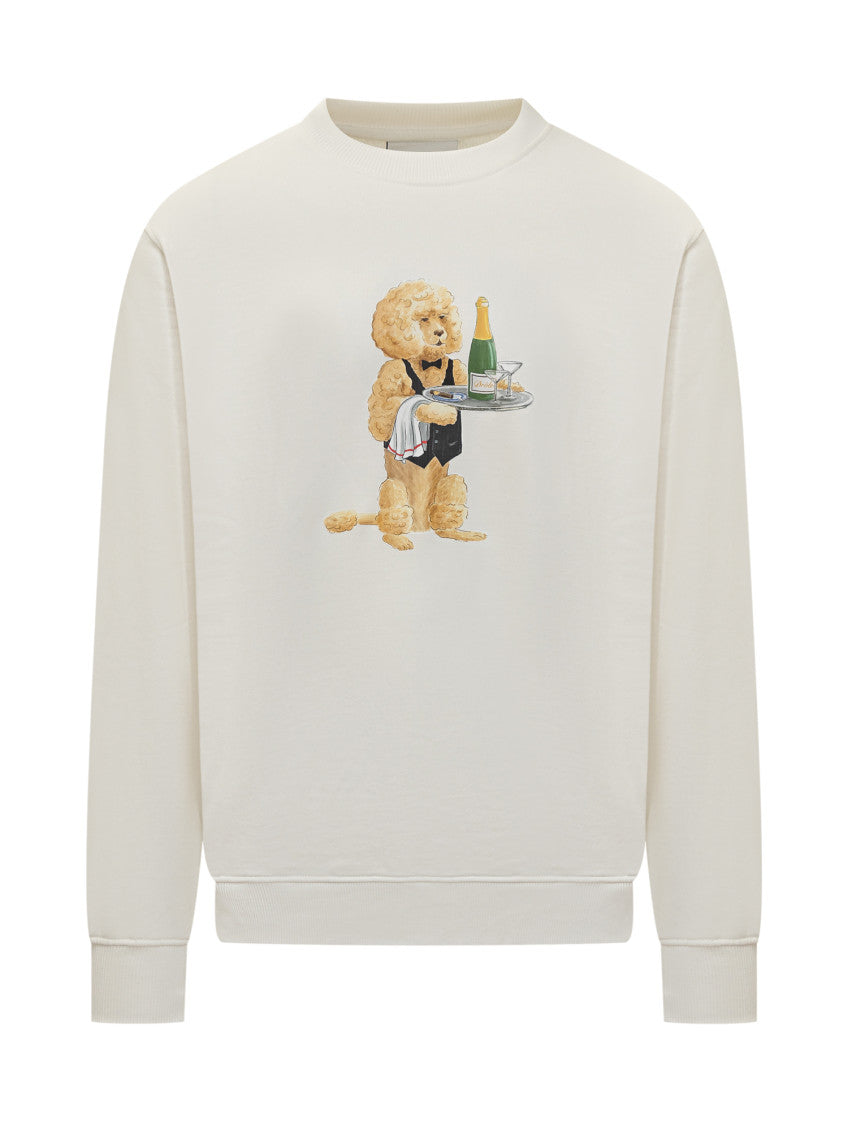 White Graphic Crew Neck Sweatshirt 1
