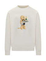 White Graphic Crew Neck Sweatshirt 1