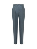 Blue Straight Flat Front Pants 1