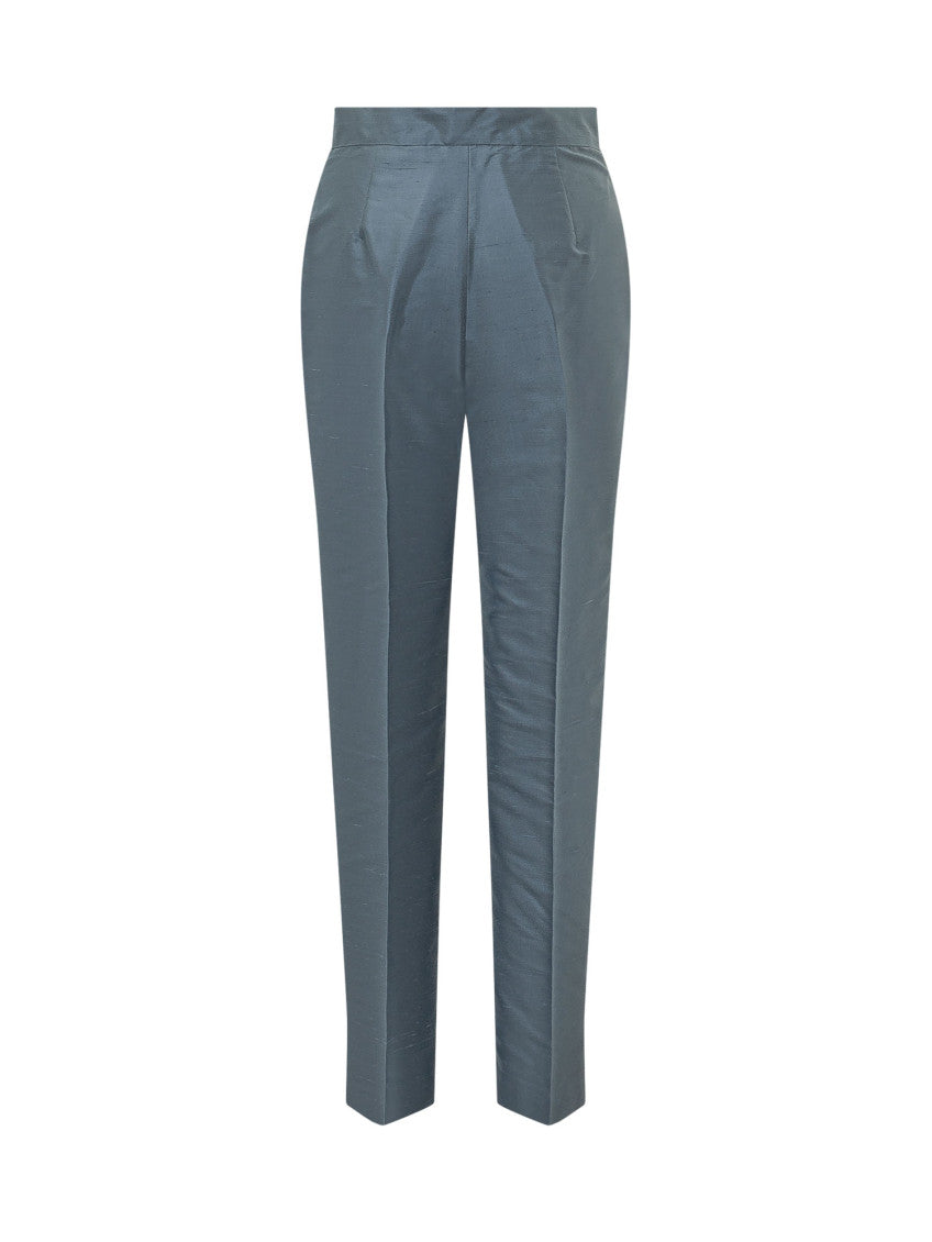 Blue Straight Flat Front Pants 2