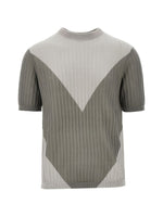 Brown Color Block Crew Neck Sweatshirt 1
