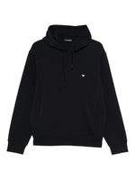 Dark Blue Logo Hood Sweatshirt 1