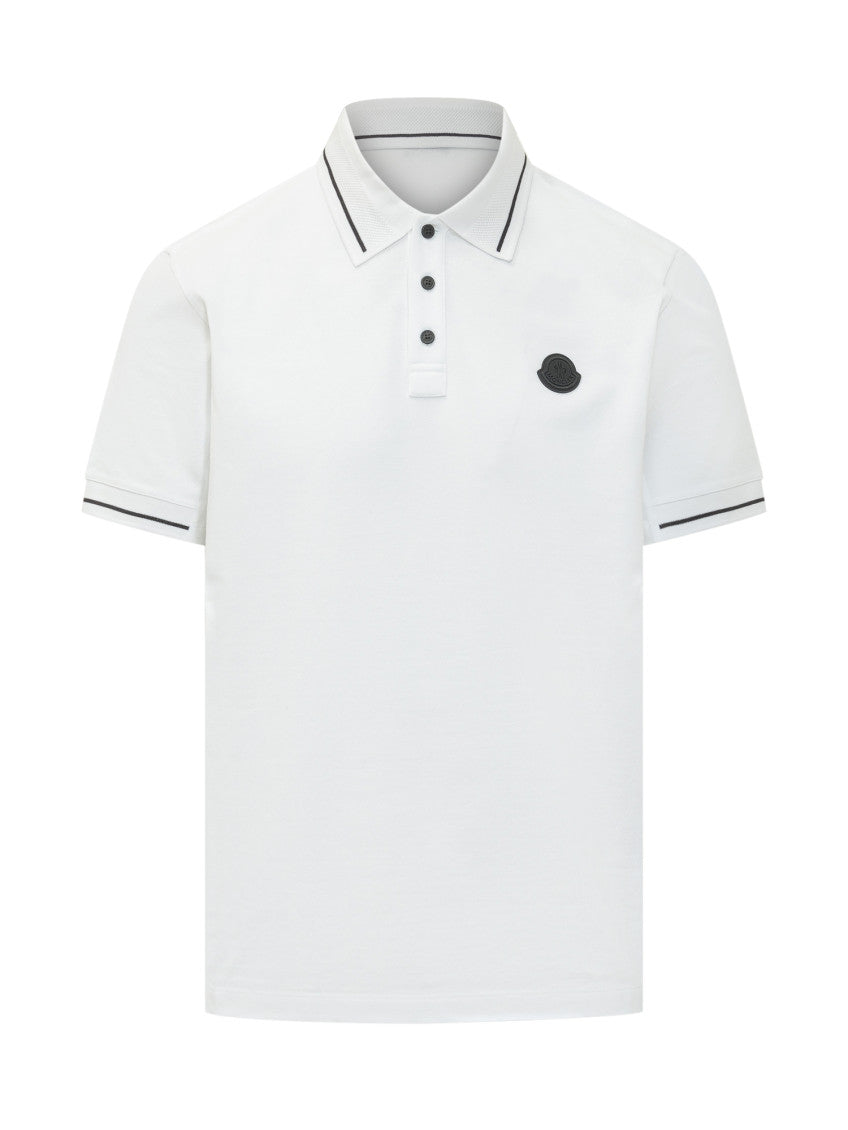 White Logo Shirt Collar Polo 1