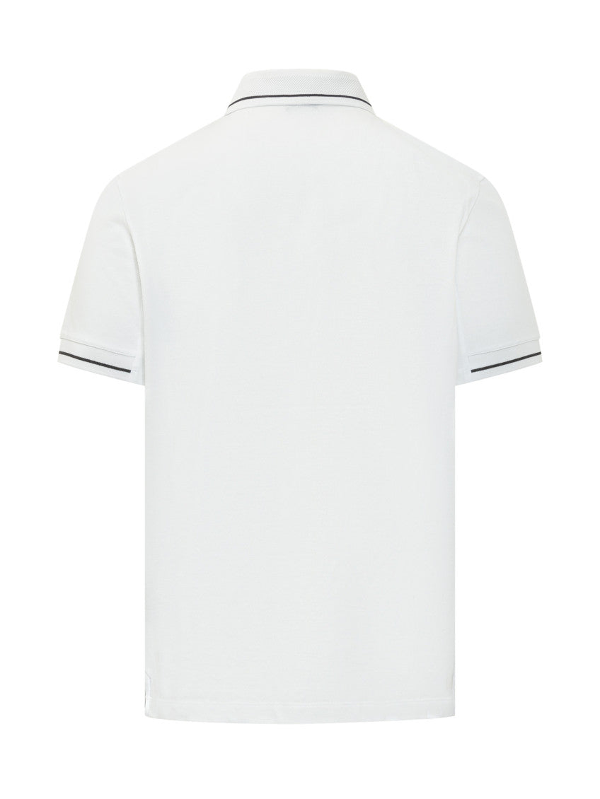 White Logo Shirt Collar Polo 2