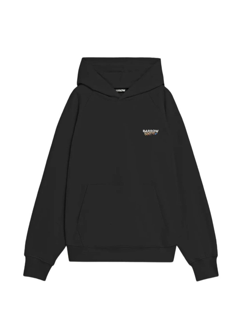 Black Solid Hood Sweatshirt 1