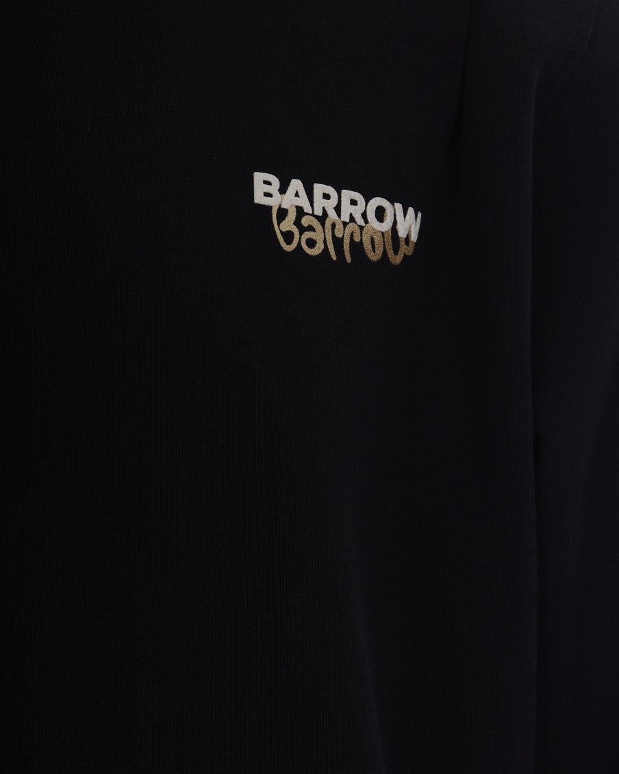 Black Solid Hood Sweatshirt 2