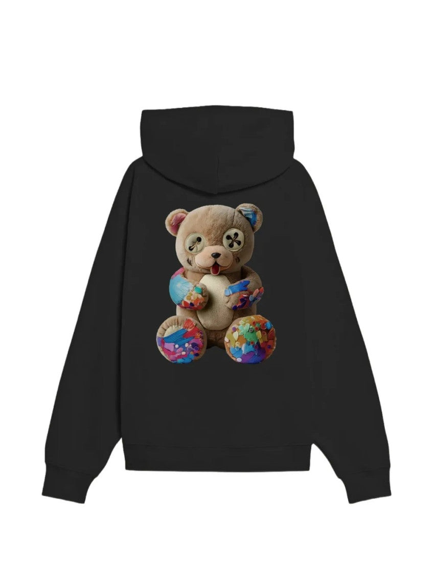 Black Solid Hood Sweatshirt 3