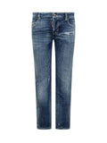 Blue Straight Mid Rise Jeans 1
