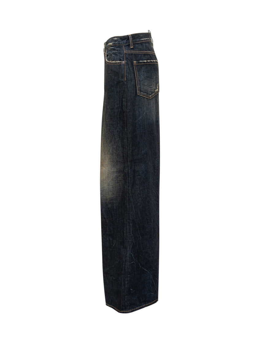 Blue Relaxed Mid Rise Jeans 3